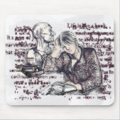 Het meisje dat een boek leest muismat (Voorkant)