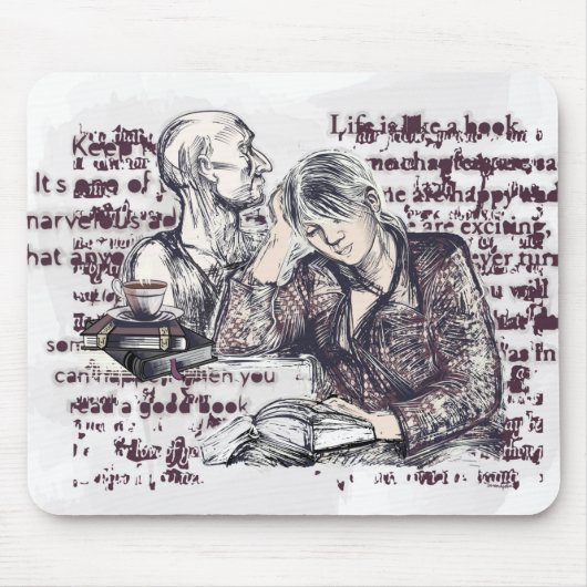 Het meisje dat een boek leest muismat (Voorkant)