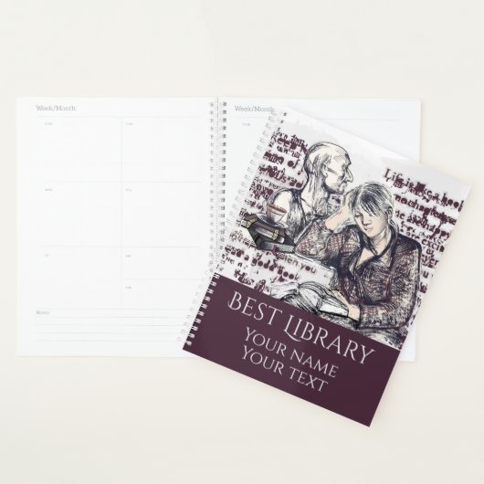 Het meisje dat een boek leest planner (Display)