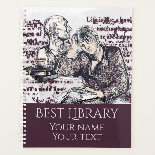 Het meisje dat een boek leest planner (Voorkant)