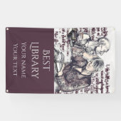 Het meisje dat een boek leest spandoek (Horizontaal)