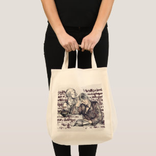 Het meisje dat een boek leest tote bag