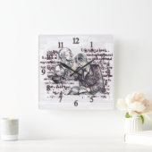 Het meisje dat een boek leest vierkante klok (Huis)