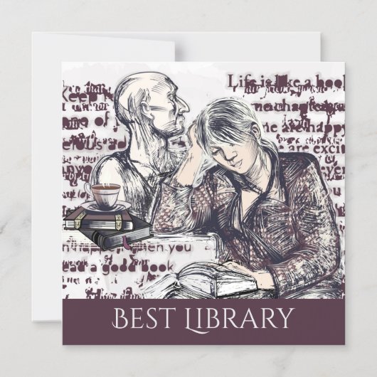 Het meisje dat een boek magnetische uitnodiging le (Voorkant)