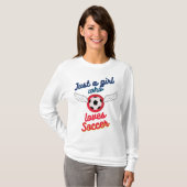 Het meisje dat van voetbal houdt t-shirt (Voorkant volledig)