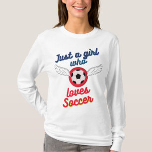 Het meisje dat van voetbal houdt t-shirt