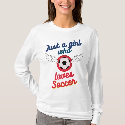 Het meisje dat van voetbal houdt t-shirt (Voorkant)