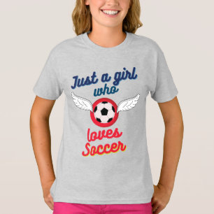 Het meisje dat van voetbal houdt t-shirt