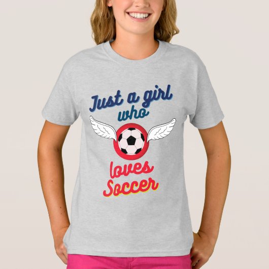 Het meisje dat van voetbal houdt t-shirt (Voorkant)