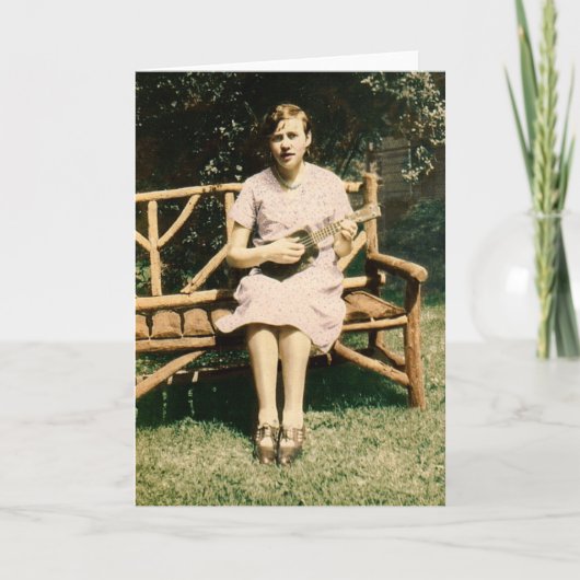 Het Meisje die van de ukelele Augustus 1930 zingen Kaart (Voorkant)