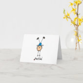 Het Meisje die van het Cijfer van de stok de Kaart (Gele Bloem)