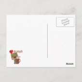 Het meisje draagt de Liefde van de Cacao Briefkaart (Achterkant)