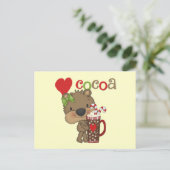 Het meisje draagt de Liefde van de Cacao Briefkaart (Staand voorkant)