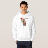 Het meisje draagt de Liefde van de Cacao Hoodie (Voorkant volledig)