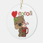 Het meisje draagt de Liefde van de Cacao Keramisch Ornament (Links)