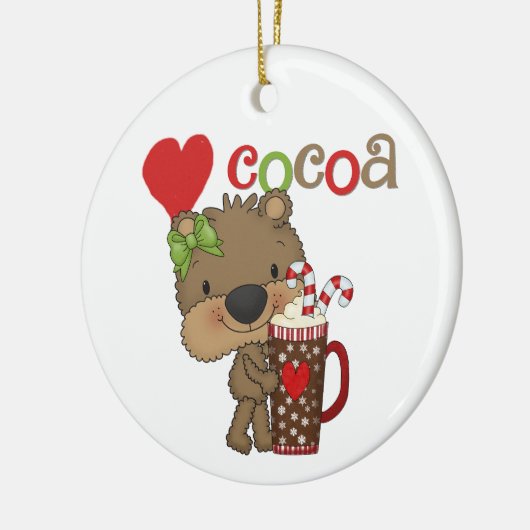 Het meisje draagt de Liefde van de Cacao Keramisch Ornament (Links)