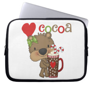 Het meisje draagt de Liefde van de Cacao Laptop Sleeve