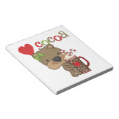 Het meisje draagt de Liefde van de Cacao Notitieblok (Schuin)