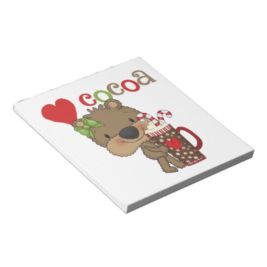 Het meisje draagt de Liefde van de Cacao Notitieblok (Schuin)