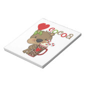 Het meisje draagt de Liefde van de Cacao Notitieblok (Linkerzijde)