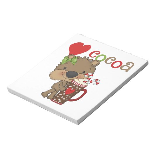 Het meisje draagt de Liefde van de Cacao Notitieblok (Linkerzijde)