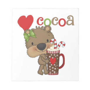 Het meisje draagt de Liefde van de Cacao Notitieblok