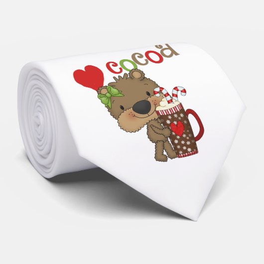 Het meisje draagt de Liefde van de Cacao Stropdas (Opgerold)