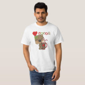 Het meisje draagt de Liefde van de Cacao T-shirt (Voorkant volledig)