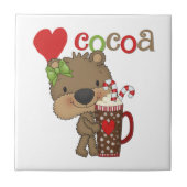 Het meisje draagt de Liefde van de Cacao Tegeltje (Voorkant)