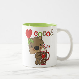 Het meisje draagt de Liefde van de Cacao Tweekleurige Koffiemok