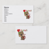 Het meisje draagt de Liefde van de Cacao Visitekaartje (Voorkant / Achterkant)
