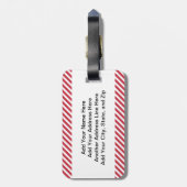 Het meisje draagt Gek voor Cacao Bagagelabel (Achterkant verticaal)