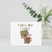 Het meisje draagt Gek voor Cacao Briefkaart (Staand voorkant)