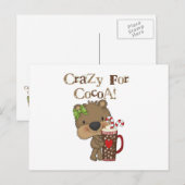 Het meisje draagt Gek voor Cacao Briefkaart (Voorkant / Achterkant)