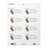 Het meisje draagt Gek voor Cacao Etiket (Full Sheet)