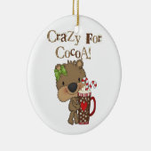 Het meisje draagt Gek voor Cacao Keramisch Ornament (Rechts)