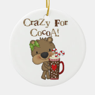 Het meisje draagt Gek voor Cacao Keramisch Ornament