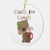 Het meisje draagt Gek voor Cacao Keramisch Ornament (Links)