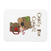 Het meisje draagt Gek voor Cacao Magneet (Horizontaal)