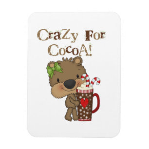 Het meisje draagt Gek voor Cacao Magneet