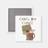 Het meisje draagt Gek voor Cacao Magneet (Voorkant / Achterkant)