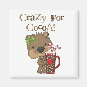 Het meisje draagt Gek voor Cacao Magneet