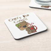 Het meisje draagt Gek voor Cacao Onderzetter (Linkerzijde)