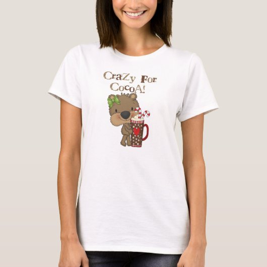 Het meisje draagt Gek voor Cacao T-shirt (Voorkant)