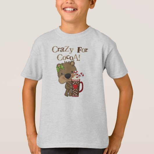 Het meisje draagt Gek voor Cacao T-shirt (Voorkant)