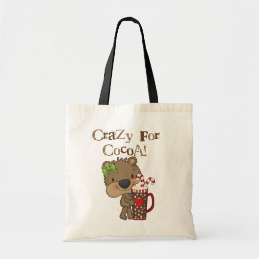 Het meisje draagt Gek voor Cacao Tote Bag (Voorkant)
