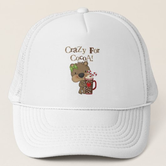Het meisje draagt Gek voor Cacao Trucker Pet (Voorkant)