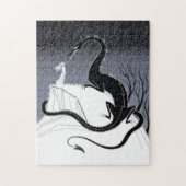 Het meisje en de dragopuzzel legpuzzel (Verticaal)