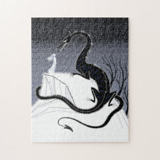 Het meisje en de dragopuzzel legpuzzel