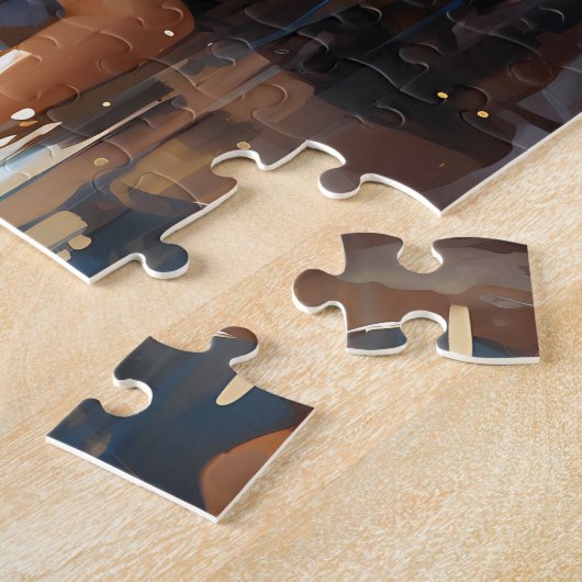 Het meisje en de magische vijver van Golden Fish Legpuzzel (Zijkant)